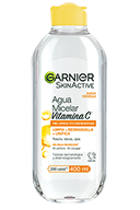 Envase de crema con vitamina C Garnier Skin Active, tapa naranja.